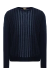 Zilli Silk and cotton jumper blue for men - Textured pattern. 60% silk, 40% cotton. Country of manufacture: Italy. Care: specialized cleaning - photo 1