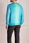 Blue silk and cotton jumper for men Zilli - Ombre effect. 50% silk, 50% cotton. Country of manufacture: Italy. Care: specialized cleaning - photo 4