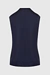 Men's cashmere and silk vest blue Zilli - Neckline, contrasting pattern. 60% cashmere, 40% silk. Country of manufacture: Italy. Care: specialized cleaning - photo 6