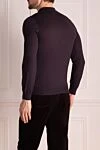 Long sleeve polo in silk and cashmere burgundy for men Zilli - Long sleeve. 60% cashmere, 40% silk. Closure: Zipper. Country of manufacture: Italy. Care: specialized cleaning - photo 4