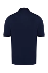 Dark blue cotton polo shirt with decorated chest pocket for men Zilli - Brand logo embroidery. 100% cotton. Closure: Zipper. Country of manufacture: Italy. Care: specialized cleaning - photo 6