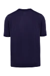 Short sleeve jumper in cotton and silk purple for men Cesare di Napoli - Short sleeve. 55% silk, 45% cotton. Country of manufacture: Italy. Care: specialized cleaning - photo 6