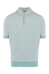 Stefano Ricci Polo from silk gray for men - Contrasting trim. 100% silk. Buttons. Country of manufacture: Italy. Care: specialized cleaning - photo 1