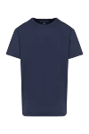 Derek Rose Blue micromodal and elastane T-shirt for men - 95% micromodal, 5% elastane. Country of manufacture: Italy. Care: specialized cleaning - photo 1