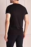 Black cotton T-shirt for men Balmain - logo print. 100% cotton. Country of manufacture: Italy. Care: specialized cleaning - photo 4