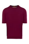 Svevo Men's maroon short sleeve soft cotton jumper - Short sleeve. 100% cotton. Country of manufacture: Italy. Care: specialized cleaning - photo 1
