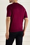 Cotton short sleeve jumper burgundy for men Svevo - Short sleeve. 100% cotton. Country of manufacture: Italy. Care: specialized cleaning - photo 4