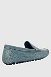 Men's moccasins made of blue crocodile skin Zilli - Textured leather. 100% crocodile skin. Interior: Leather. Insole: Leather. Outsole: Other materials. Country of manufacture: Italy. Care: specialized cleaning - photo 4