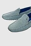 Zilli Men's moccasins made of blue crocodile skin - Textured leather. 100% crocodile skin. Interior: Leather. Insole: Leather. Outsole: Other materials. Country of manufacture: Italy. Care: specialized cleaning - photo 5