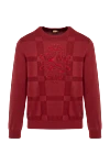 Zilli Silk and cotton jumper red for men - Textured pattern, embroidery. 50% silk, 50% cotton. Country of manufacture: Italy. Care: specialized cleaning - photo 1