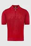 Zilli Cotton and silk polo red for men - Embossed pattern, brand logo. 60% silk, 40% cotton. Closure: Zipper. Country of manufacture: Italy. Care: specialized cleaning - photo 1