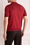 Cotton and silk polo red for men Zilli - Embossed pattern, brand logo. 60% silk, 40% cotton. Closure: Zipper. Country of manufacture: Italy. Care: specialized cleaning - photo 4