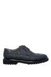 Tardini Shoes for men from alligator leather black - Perforation, textured leather. 100% alligator leather. Lace. Interior finish: Alligator leather. Insole: Leather. Heel height: 2 cm. Other materials. Country of manufacture: Italy. Care: specialized cleaning - photo 1