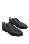 Tardini Shoes for men from alligator leather black - Perforation, textured leather. 100% alligator leather. Lace. Interior finish: Alligator leather. Insole: Leather. Heel height: 2 cm. Other materials. Country of manufacture: Italy. Care: specialized cleaning - photo 3