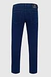 Cotton and polyester jeans blue for men Scissor Scriptor - logo, contrast stitching. 70% cotton, 28% polyester(PL), 2% polyurethane. Closure: button, zipper. Three side pockets, two back pockets. Country of manufacture: Italy. Care: specialized cleaning - photo 2