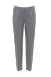 D.Exterior Women's pants with silver stripes gray - lamps. wool, lycra. elastic belt. Country of manufacture: Italy. Care: specialized cleaning - photo 1