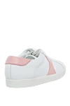 Women's leather sneakers with pink inserts in white Celine - contrasting inserts. leather. lacing. Country of manufacture: Italy. Care: specialized cleaning - photo 4