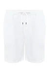 Derek Rose White linen shorts for men - 100% linen. drawstring. two side pockets, two back pockets. Country of manufacture: Italy. Care: specialized cleaning - photo 1