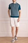 White linen shorts for men Derek Rose - 100% linen. drawstring. two side pockets, two back pockets. Country of manufacture: Italy. Care: specialized cleaning - photo 2