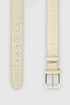 Cesare di Napoli White crocodile leather belt for men - Textured leather. 100% crocodile leather. Size: Width 4cm. Buckle. Country of manufacture: Italy. Care: specialized cleaning - photo 3