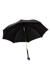 Polyester umbrella black Pasotti - panther's head on the handle.. automatic. 100% polyester. Product length: 95 cm. Country of manufacture: Italy. Care: specialized cleaning - photo 2