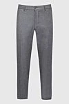 Zilli Men's gray cashmere trousers - 100% cashmere. Closure: button, zipper. two side, two back pockets. Country of manufacture: Italy. Care: specialized cleaning - photo 1