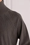 Brunello Cucinelli Гольф из кашемира серый женский - фактурная вышивка. 100% кашемир. Страна производитель: Италия. Уход: специализированная чистка - фото 5