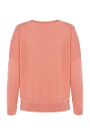 Pink jumper for women Cappellini - V-neck. 60% linen, 40% cotton. Country of manufacture: Italy. Care: specialized cleaning - photo 6