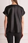 Women's leather blouse black Peserico - leather. zipper. Country of manufacture: Italy. Care: specialized cleaning - photo 4