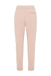 Pink viscose pants for women Rocco Ragni - three pockets. 94% viscose, 6% elastane. Fastener: tie. Country of manufacture: Italy. Care: specialized cleaning - photo 6