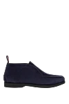 Kiton Blue nubuck boots for men - heel height 2 cm, fur lining. 100% nubuck. Country of manufacture: Italy. Care: specialized cleaning - photo 1