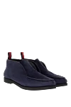 Kiton Blue nubuck boots for men - heel height 2 cm, fur lining. 100% nubuck. Country of manufacture: Italy. Care: specialized cleaning - photo 3