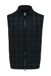 Torras Blue polyamide and wool vest for men - Plaid print. 100% polyamide, wool. Closure: Zipper. Two side pockets, two inside pockets. Lining: 100% nylon, polyamide. Insulation: Down, feather. Country of manufacture: Italy. Care: specialized cleaning - photo 1