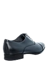 Blue leather men's shoes Doucal`s - Composition: 100% leather. Fastening: Lace. Interior decoration: Fur. Insole: Leather. Heel height: 2 cm. Sole: Leather. Country of manufacture: Italy. Care: specialized cleaning - photo 4