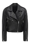 DROMe Black genuine leather jacket for women - oblique zipper. 100% genuine leather. Closure: zipper. two side pockets, one chest pocket, one with flap. Country of manufacture: Italy. Care: specialized cleaning - photo 1