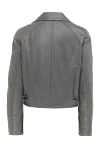 Genuine leather jacket, gray for women DROMe - oblique zipper. 100% genuine leather. Closure: zipper. two side pockets, one chest pocket, one with flap. Country of manufacture: Italy. Care: specialized cleaning - photo 6