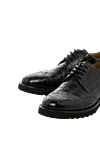 Tardini Shoes for men from alligator leather black - Perforation, textured leather. 100% alligator leather. Lace. Interior finish: Alligator leather. Insole: Leather. Heel height: 2 cm. Other materials. Country of manufacture: Italy. Care: specialized cleaning - photo 5