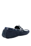 Moccasins for men made of nubuck and alligator skin blue Cesare di Napoli - Decorative lacing. 50% nubuck, 50% alligator. Interior: Leather. Insole: Leather. Outsole: Other materials. Country of manufacture: Italy. Care: specialized cleaning - photo 4