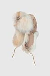 FG Furs Beige fox cap for women - fur. 100% fox. Country of manufacture: Italy. Care: specialized cleaning - photo 3