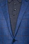 Corneliani Пиджак фиолетовый мужской - шлица, узор клетка. 71% шерсть, 17% шелк, 11% флекс. две пуговицы. три внутренних, два боковых, нагрудный карман. 100% купро. Страна производитель: Италия. Уход: специализированная чистка - фото 5