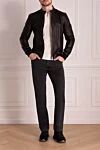 Куртка кожаная черная мужская Corneliani - 100% кожа. Молния. Два боковых кармана. Страна производитель: Италия. Уход: специализированная чистка - фото 2
