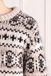 Brunello Cucinelli eige womens jumper with a contrasting pattern - relief knitting, fantasy pattern. 86% cashmere, 12% mohair, 12% polyamide. Country of manufacture: Italy. Care: specialized cleaning - photo 5