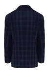 Blue wool jacket for men Brunello Cucinelli - check pattern. 100% wool. two buttons. two inside, two side, chest pocket. Lining: 100% viscose. Country of manufacture: Italy. Care: specialized cleaning - photo 6
