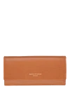 Aspinal of London Brown leather wallet for women - logo. 100% genuine leather. Fastener: button. Country of manufacture: Italy. Care: specialized cleaning - photo 1