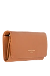 Aspinal of London Brown leather wallet for women - logo. 100% genuine leather. Fastener: button. Country of manufacture: Italy. Care: specialized cleaning - photo 3