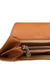 Aspinal of London Brown leather wallet for women - logo. 100% genuine leather. Fastener: button. Country of manufacture: Italy. Care: specialized cleaning - photo 5