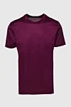 Cesare di Napoli Cotton T-shirt burgundy for men - 100% cotton. Country of manufacture: Italy. Care: specialized cleaning - photo 1