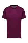 Cesare di Napoli Men's burgundy cotton T-shirt - 100% cotton. Country of manufacture: Italy. Care: specialized cleaning - photo 1