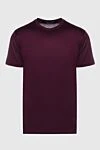 Cesare di Napoli Cotton T-shirt burgundy for men - 100% cotton. Country of manufacture: Italy. Care: specialized cleaning - photo 1