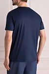 Cotton T-shirt blue for men Cesare di Napoli - 100% cotton. Country of manufacture: Italy. Care: specialized cleaning - photo 4